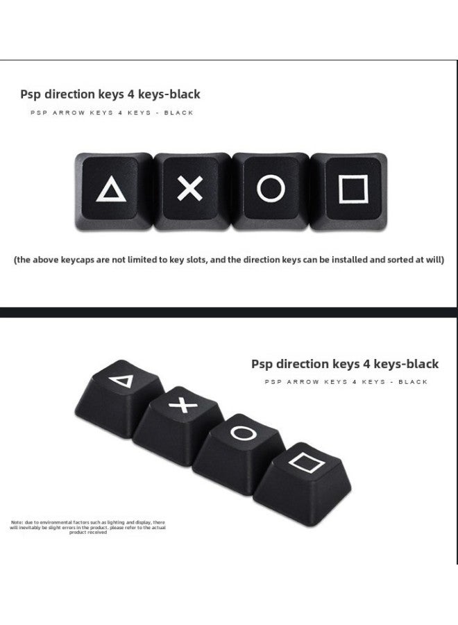 [Sublimation 4 Keys] PSP/purple Potato Direction Key Sublimation Black/red Key Cap-Color:Black