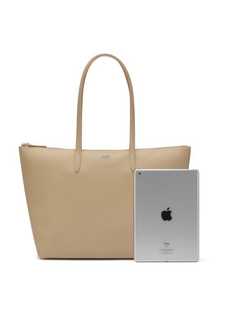 لاكوست مفهوم لاكوست للمرأة L12.12 الأزياء متعددة الاستخدامات سعة كبيرة الحجم سحابة اليد حقيبة الكتف حقيبة حقيبة كبيرة كبيرة كاكي 35 سم * 30 سم * 14 سم - Image 3