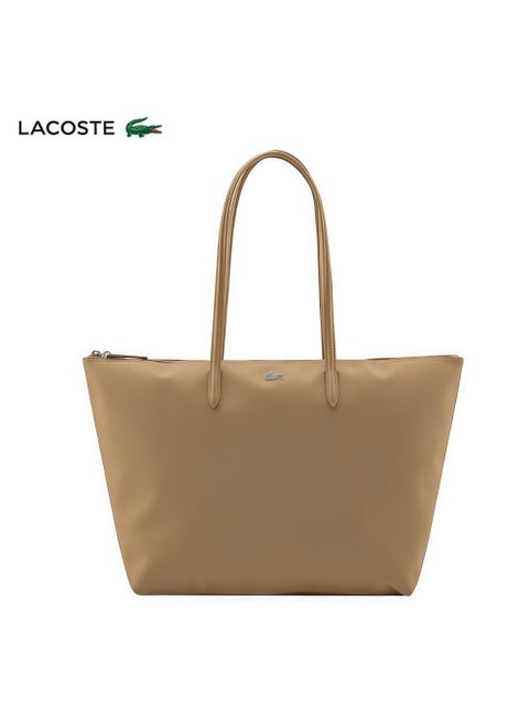 مفهوم لاكوست للمرأة L12.12 الأزياء متعددة الاستخدامات سعة كبيرة الحجم سحابة اليد حقيبة الكتف حقيبة حقيبة كبيرة كبيرة كاكي 35 سم * 30 سم * 14 سم