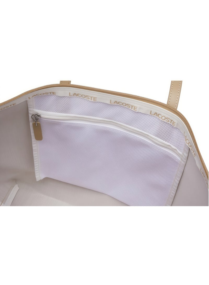 لاكوست مفهوم لاكوست للمرأة L12.12 الأزياء متعددة الاستخدامات سعة كبيرة الحجم سحابة اليد حقيبة الكتف حقيبة حقيبة كبيرة كبيرة كاكي 35 سم * 30 سم * 14 سم - Image 4