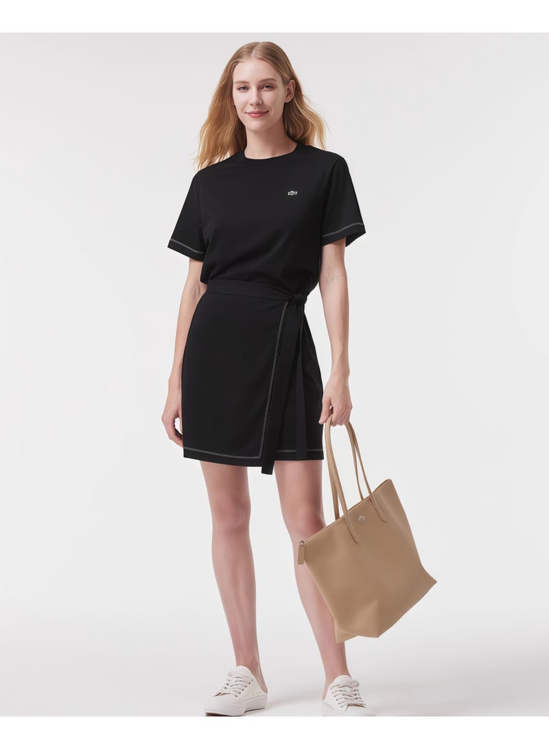 لاكوست مفهوم لاكوست للمرأة L12.12 الأزياء متعددة الاستخدامات سعة كبيرة الحجم سحابة اليد حقيبة الكتف حقيبة حقيبة كبيرة كبيرة كاكي 35 سم * 30 سم * 14 سم - Image 2