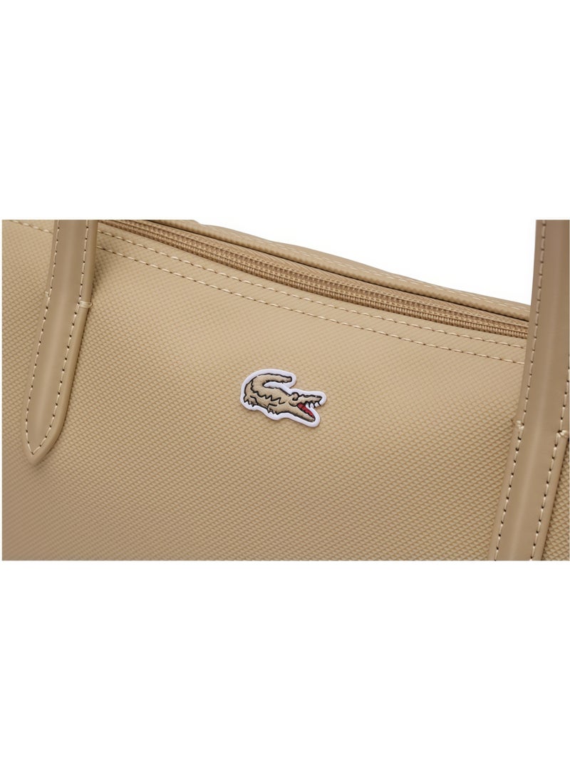 لاكوست مفهوم لاكوست للمرأة L12.12 الأزياء متعددة الاستخدامات سعة كبيرة الحجم سحابة اليد حقيبة الكتف حقيبة حقيبة كبيرة كبيرة كاكي 35 سم * 30 سم * 14 سم - Image 5