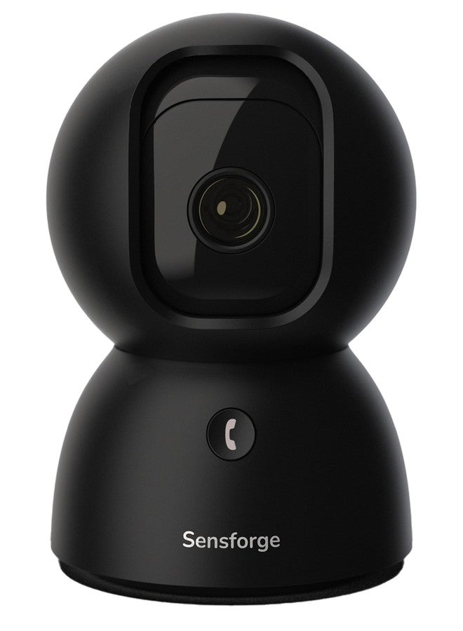 Sensforge Black Indoor Pan-Tilt Security Camera with SD Card for Pet/Kid/Home, 24/7 Recording, 5G/2.4G Wi-Fi, 2.5K Video and Image - Free Human Motion Pet Detection - Image 1