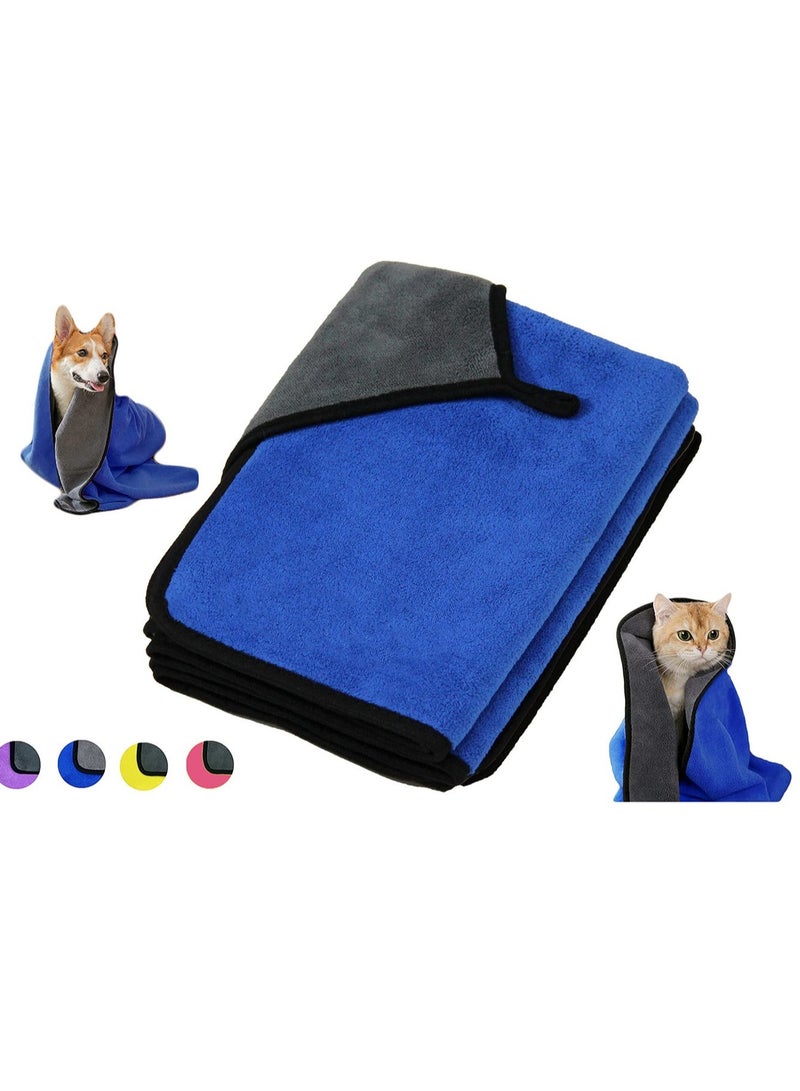 منشفة حيوانات ألياف دقيقة للقطط والكلاب فائقة الامتصاص، ناعمة وسريعة الجفاف - Image 1