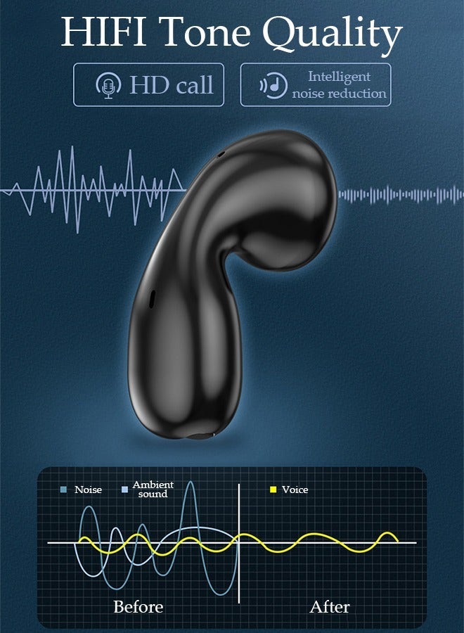 DUNISO Wireless Headphones Bluetooth 5.3 In-ear Earphones with Mic Wireless Charging Case Fingerprint Touch IPX7 Waterproof Headphone for Running Sport Gym - Image 2