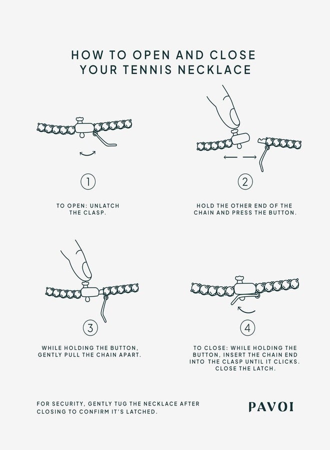 PAVOI 14K Yellow Gold Plated Simulated Diamond Tennis Necklace for Women - Classic Tennis Chain - Timeless Pear Cubic Zirconia Stones Choker Necklace -Size 15" - Image 5