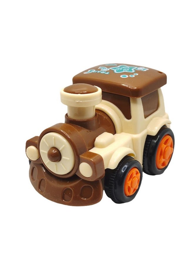 JO BABY - Jo Baby Unbreakable Four-Wheel Drive Friction Powered Diecast Train, Dancing Car Yellow & Dancing Car Orange Toy Set (Pack of 3) - Image 1