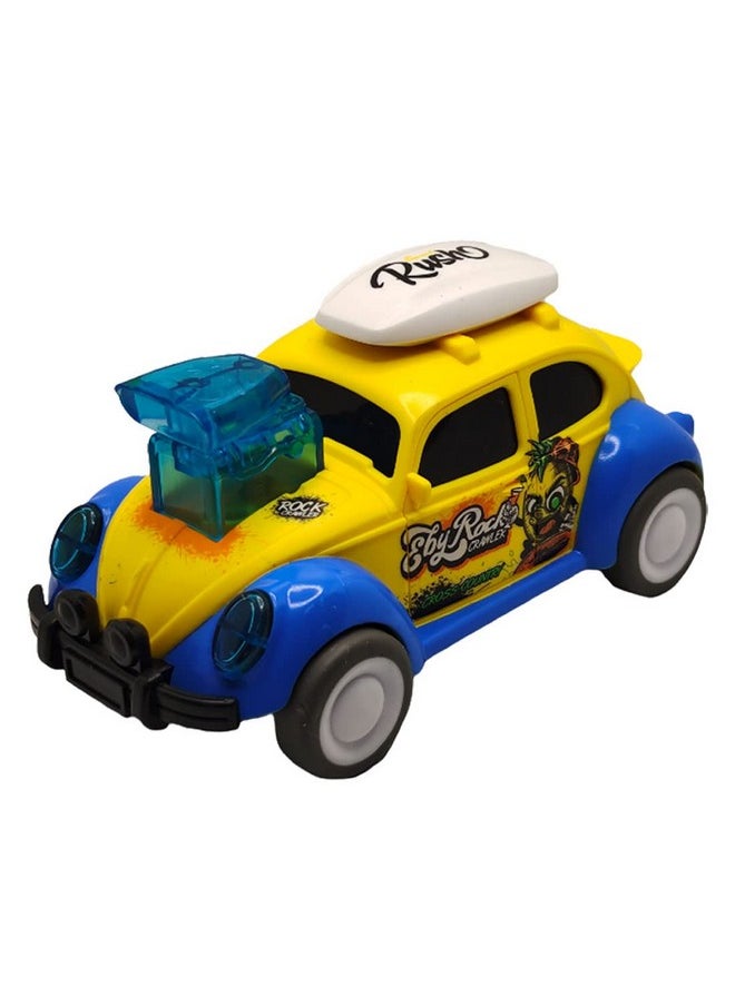 JO BABY - Jo Baby Unbreakable Four-Wheel Drive Friction Powered Diecast Train, Dancing Car Yellow & Dancing Car Orange Toy Set (Pack of 3) - Image 1