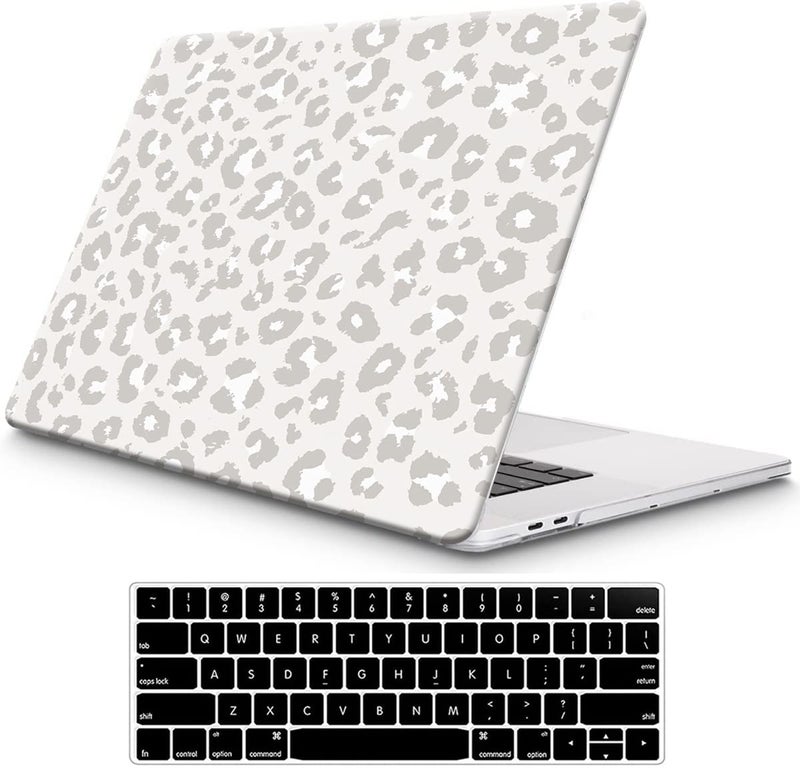 Funut for MacBook Air 13.6 Inch Case 2025 2024 2023 2022 Release M2 M3 M4 A3240 A3113 A2681, Laptop Plastic Hard Shell Case & Keyboard Cover for M2 M3 M4 MacBook Air 13 Inch, Leopard Print - Image 1