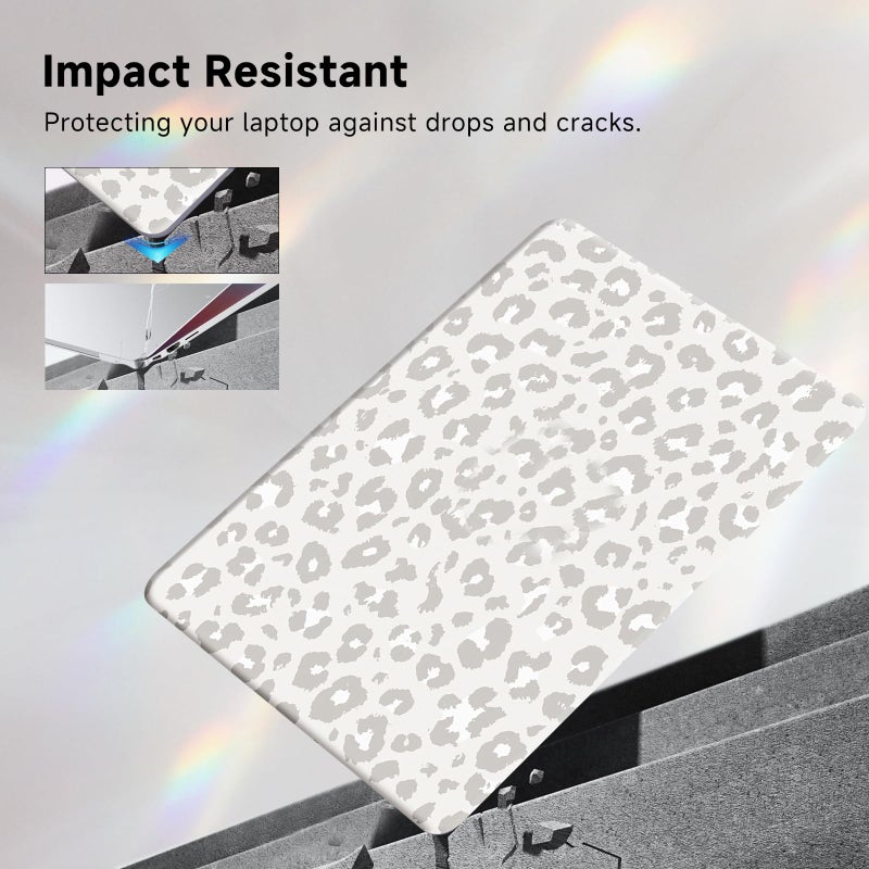 Funut for MacBook Air 13.6 Inch Case 2025 2024 2023 2022 Release M2 M3 M4 A3240 A3113 A2681, Laptop Plastic Hard Shell Case & Keyboard Cover for M2 M3 M4 MacBook Air 13 Inch, Leopard Print - Image 5