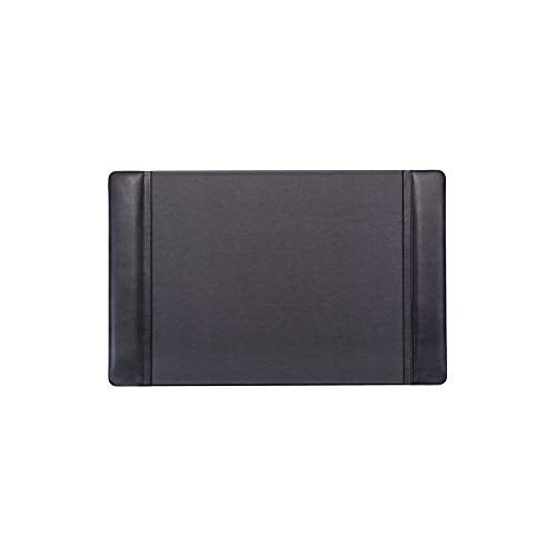Dacasso Black Leather 22" x 14" Side Rails Desk Pad - Image 5