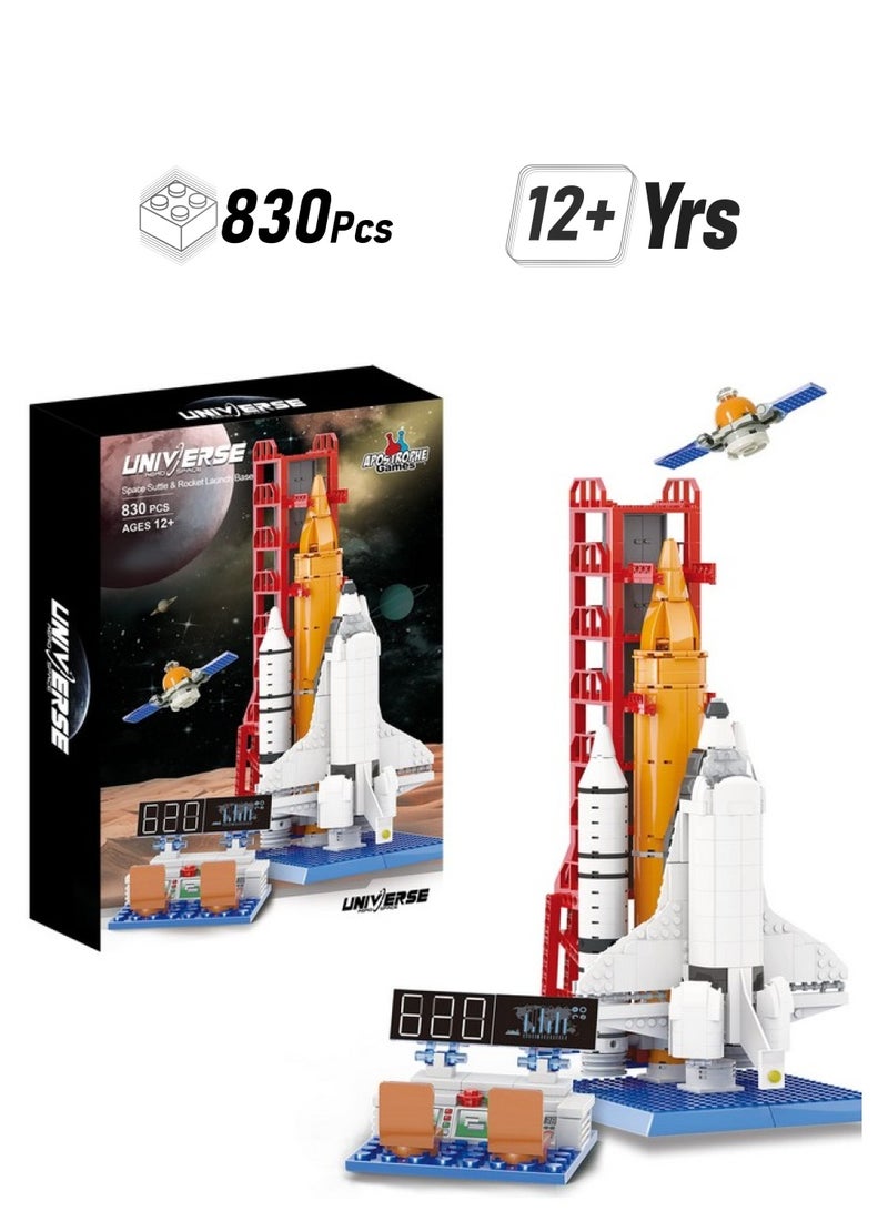 Apostrophe Games Space Shuttle & Rocket Launch Base Building Block Set - 830 Pieces - Image 1