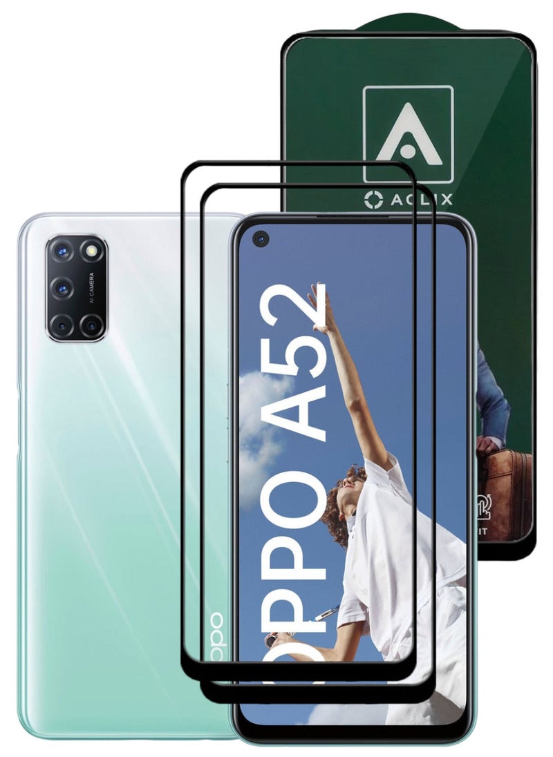 ACLIX 2 Pieces Antistatic ESD Dustproof Premium Quality High Definition Tempered Glass Screen Protector Designed For Oppo A52 - Image 1