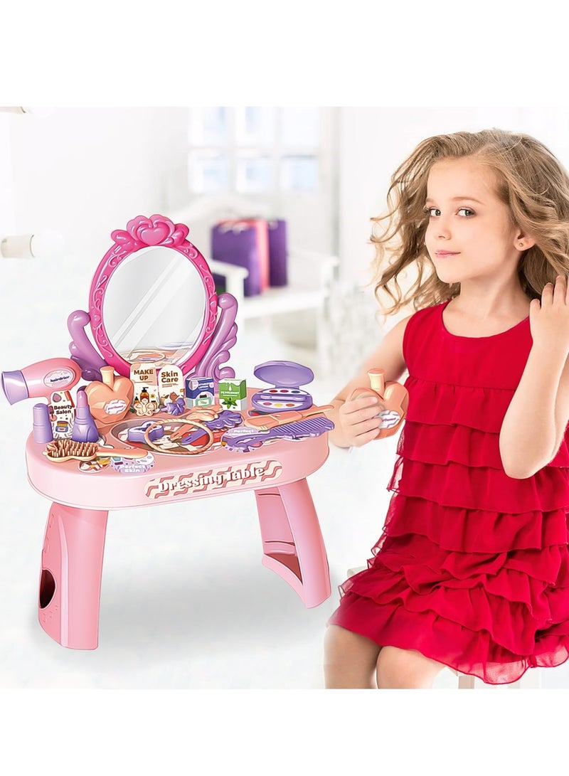 Momore 30 Pcs Makeup Kit for Girls, Dressing Table, Beauty Makeup Set for Kid - Image 5