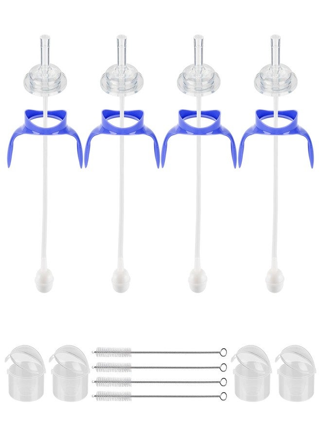 joyfeed Straw Cup Conversion Kit for Lansinoh Baby Bottles,Straw Cup Transition Kit with Weighted Straw, Soft Straw Nipples & Easy-Grip Handle, 8m+, 4-Pack - Image 1