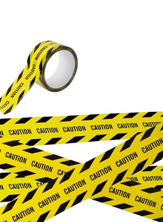 Warning Tape Self-Adhesive - Caution, Packaging Tape, Yellow and Black Anti Slip Sticker Self Adhesive Masking Tape Safety Strip for Marking Floors Walls Step Floor Tape Black Duct Tape 4.8CM*25M - view 5