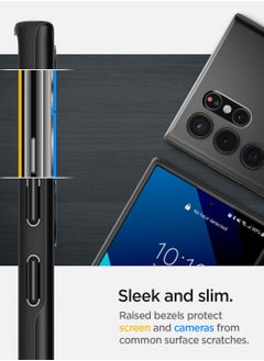 Spigen Thin Fit Case Cover for Samsung Galaxy S22 ULTRA - Black  - Image 4