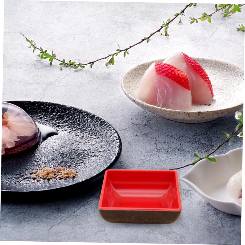 6 Pcs Square Sauce Dishes Non Breakable Condiment Plates Set Dinnerware - Image 5