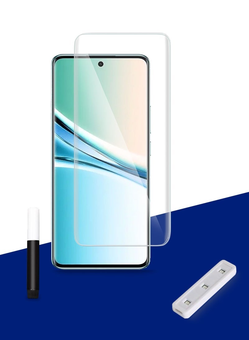 ELTRAZONE Xiaomi Redmi Note 15 5G 2025 Premium Curved Edges UV Full Glue Full Cover Tempered Glass Screen Protector (MSGUCN) - Clear - Image 1