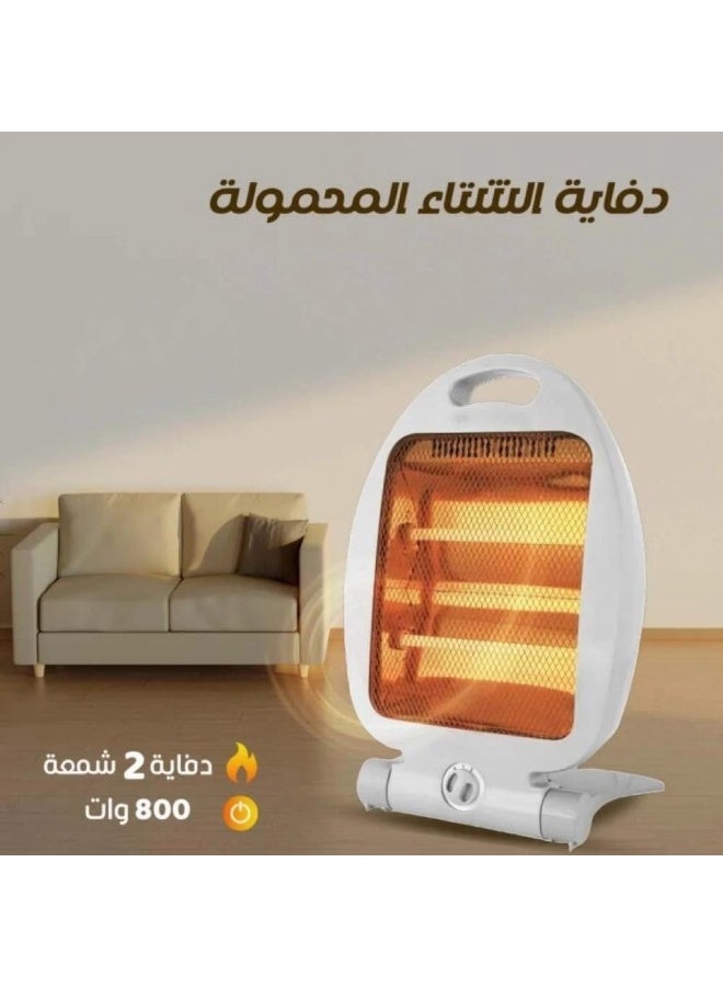 REFURA Small electric heater and warmer with 2 bulbs and 800 watts of power - Image 1