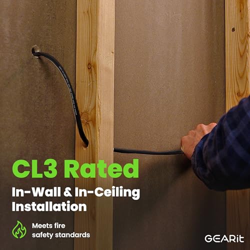 GEARit Outdoor Speaker Wire CL3 Rated, 16 Gauge Speaker Wire, Speaker Cable 200 ft for Outdoor Speakers, Patio, Garden, Backyard Audio, Direct Burial in Ground/in Wall, CCA (Black, 2-Conductors) - Image 3