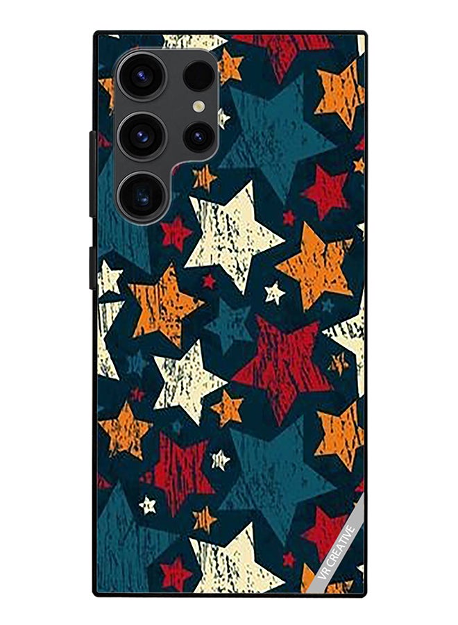 VR CREATIVE Protective Case Cover For Samsung Galaxy S24 Ultra Colorful Stars Design Multicolour - Image 1