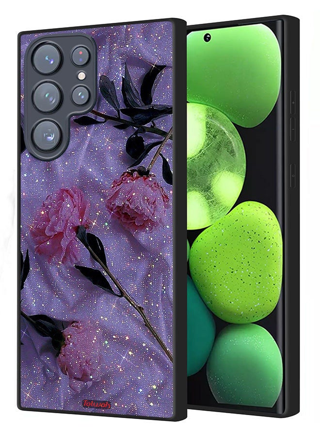 Tolwak غطاء حماية لسامسونج جالاكسي S22 ألترا 5G مزين بالورود اللامعة - Image 1