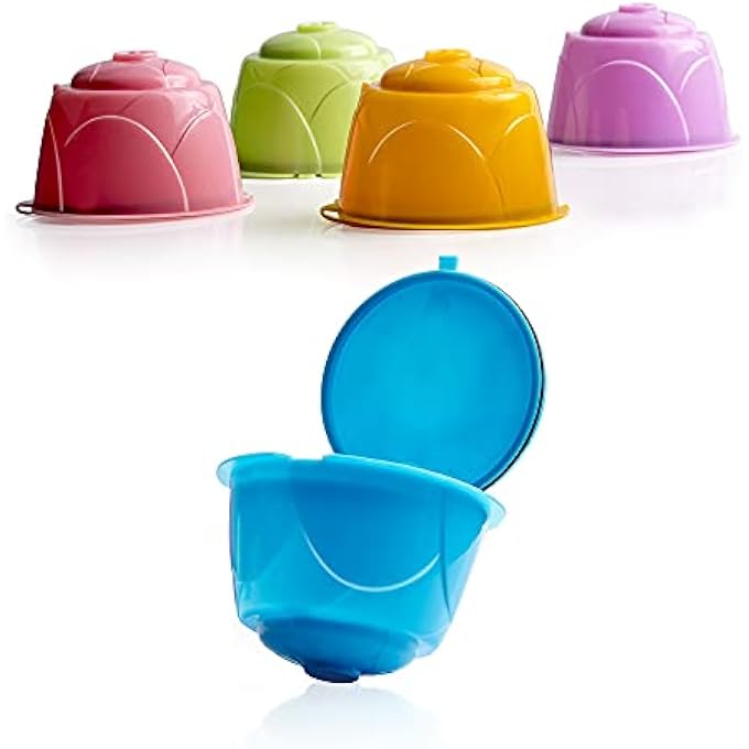 CENPEK 6 Pack Colorfull Reusable Coffee Filter Capsules For NesCafe DOLCE GUSTO Machines With 1 Coffee Spoons And 1 Cleaning Brushes - Image 5