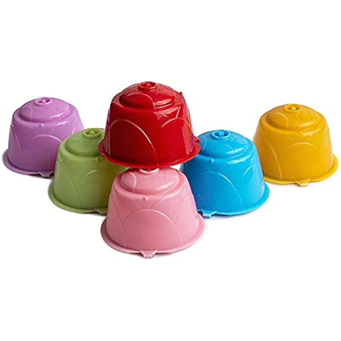 CENPEK 6 Pack Colorfull Reusable Coffee Filter Capsules For NesCafe DOLCE GUSTO Machines With 1 Coffee Spoons And 1 Cleaning Brushes - Image 4