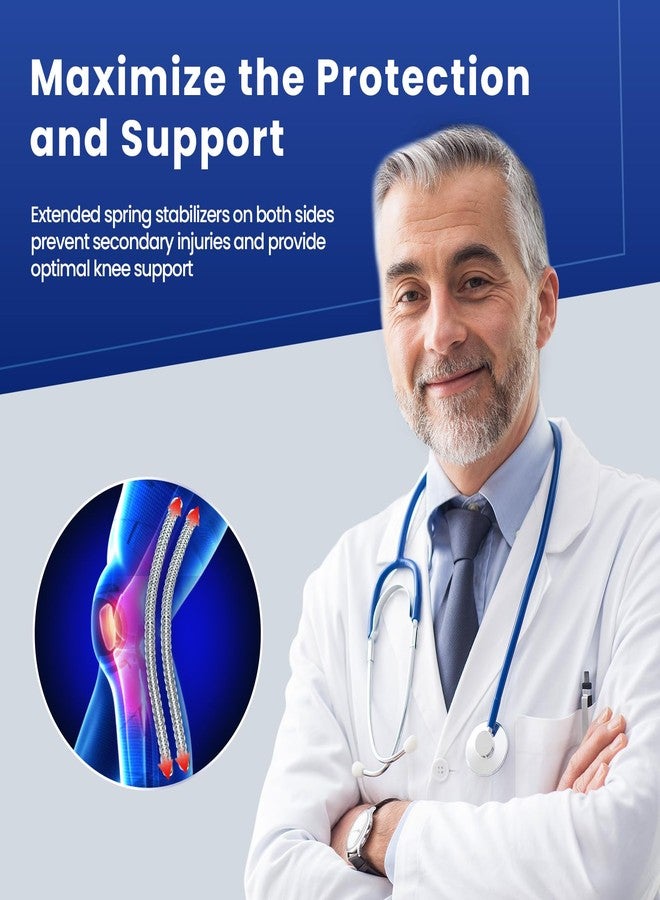 Galvaran Knee Brace for ACL MCL Meniscus Tear,Adjustable Knee Support for Maximum Knee Pain,Side Stabilizers for Injury or Surgery Recovery - Men and Women - Image 3