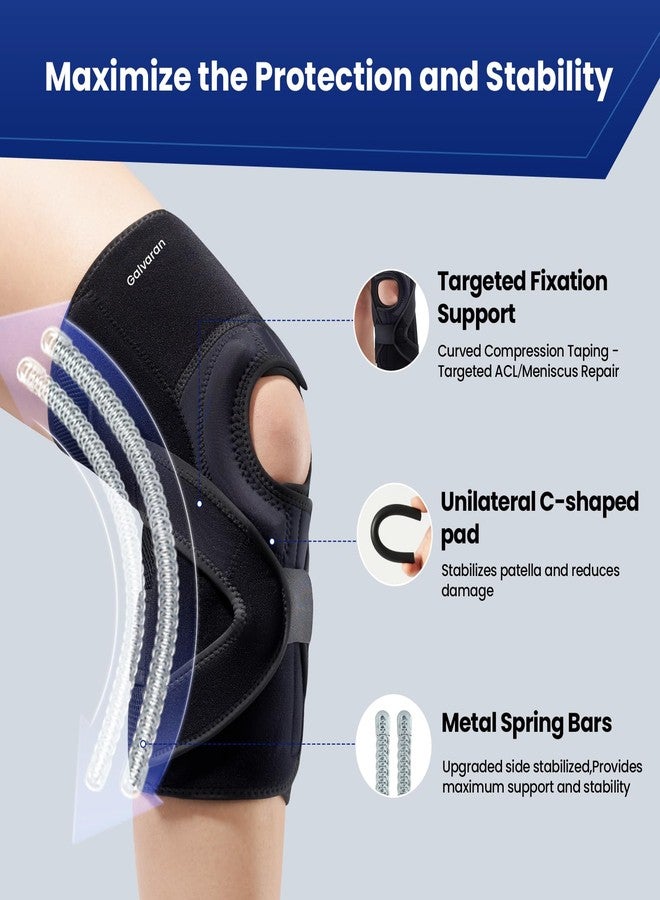 Galvaran Knee Brace for ACL MCL Meniscus Tear,Adjustable Knee Support for Maximum Knee Pain,Side Stabilizers for Injury or Surgery Recovery - Men and Women - Image 4