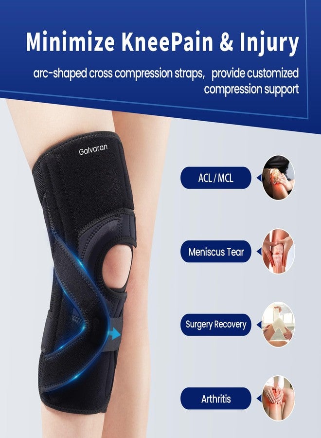 Galvaran Knee Brace for ACL MCL Meniscus Tear,Adjustable Knee Support for Maximum Knee Pain,Side Stabilizers for Injury or Surgery Recovery - Men and Women - Image 2