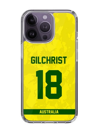 Classic Clear Case for iPhone 14 Pro , Hybrid Soft Case Transparent Cover - Player Name - Adam Gilchrist, Jersey Number- 18 - pzsku/Z860313AD488A264D8EC3Z/45/_/1697268910/0c4dd2e4-0950-4f68-8fd5-966a35708a9f
