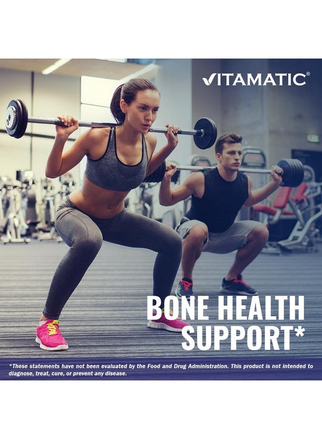 Vitamatic Calcium Magnesium Zinc D3 Boron | 365 Coated Tablets Supplement | Calcium 1200 mg, Magnesium 420mg, Zinc 25mg, Vitamin D3 1000 IU, Boron 1 mg | Non-GMO | Gluten Free | Made in USA - Image 4