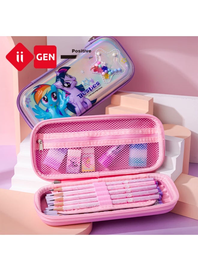 One Is Yizheng Pencil Case, Large Capacity Cartoon High-value Eva 3d Durable Storage Box For Students And Children, My Little Pony Sparkling Pink, Yz3518 - Image 2