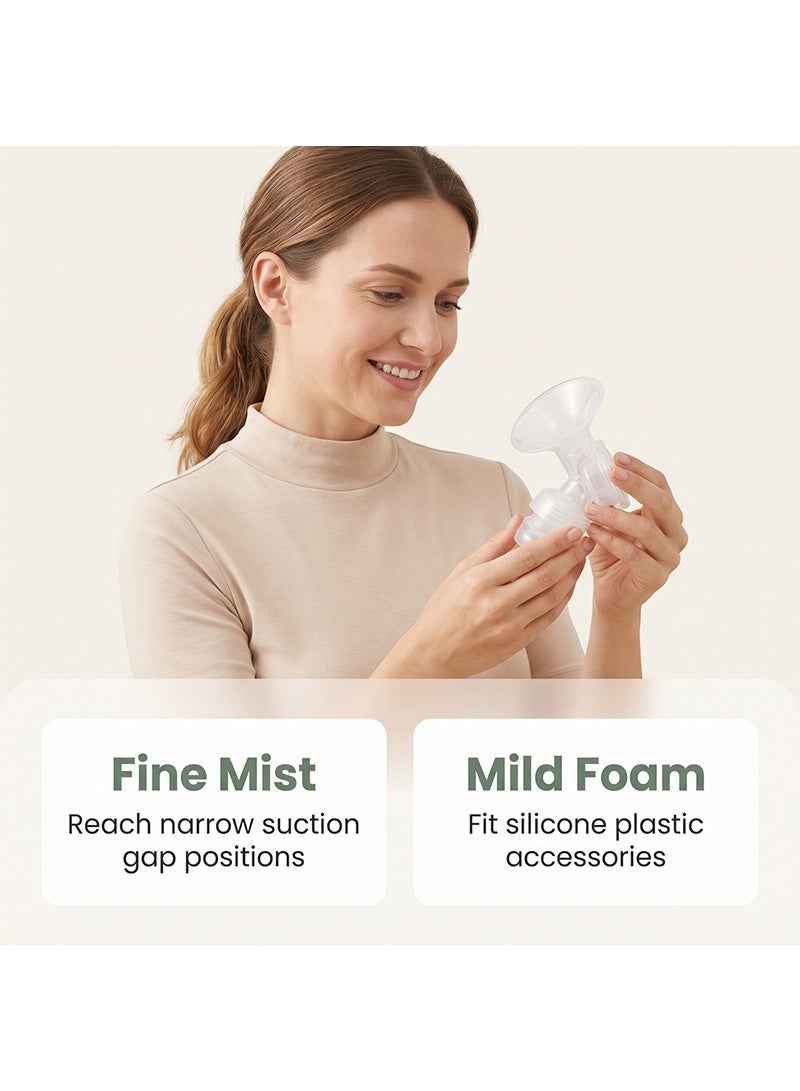 Jakehoe 100ml Electric Breast Pump Cleaning Spray, Milk Fat Removal,Purely Clean, Mild, Plant-Derived, Spray for Pump or Accessories, and other Baby Products, Not a Lubricant - Image 3