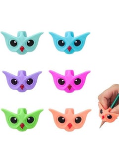 Generic 6 PCS Pencil Grips, Owl Corrector, Pencil Training Device, Pencil Grips for Pen Grip, Ergonomic Writing Aid with Right and Left Hands. (Orange, Pink, Purple, Light Blue, Blue, Green)  - Image 1
