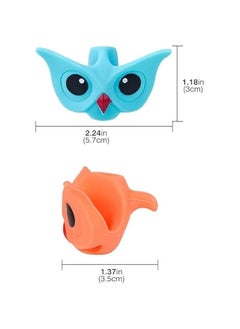 Generic 6 PCS Pencil Grips, Owl Corrector, Pencil Training Device, Pencil Grips for Pen Grip, Ergonomic Writing Aid with Right and Left Hands. (Orange, Pink, Purple, Light Blue, Blue, Green)  - Image 2