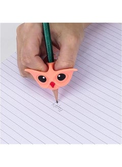 Generic 6 PCS Pencil Grips, Owl Corrector, Pencil Training Device, Pencil Grips for Pen Grip, Ergonomic Writing Aid with Right and Left Hands. (Orange, Pink, Purple, Light Blue, Blue, Green)  - Image 5