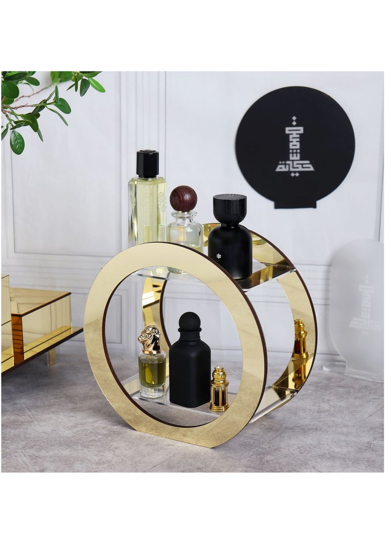 حكاية شمعة مبخره بخور مصنوعة من الاكريليك الفاخر عليها عبارة تبخري بالعود مع استاند منظم للعطور  و صندوق لحفظ البخور تأتي مع صينية بخور أنيقة - Image 2