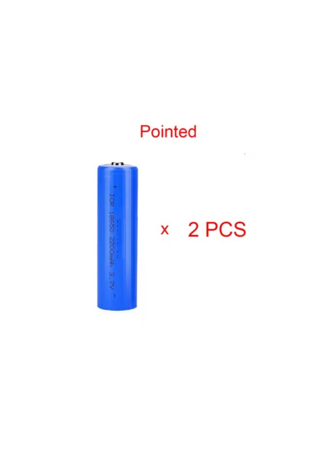 18650 2200mAh 3.7V Rechargeable Battery 2 pieces  - Image 1