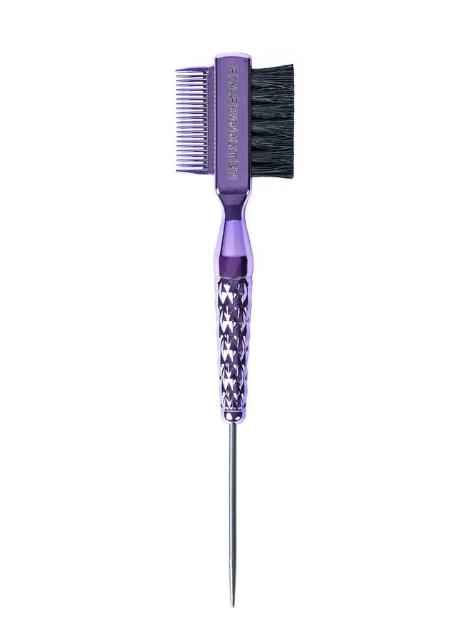 STYLE FACTOR EDGE BOOSTER® Mini Hammer Brush Travel Size | Baby Hair Brush & Double-Sided Edge Control Comb with Boar Bristles | Pintail for Precision Styling | Travel Brush for Edges & Baby Hair - Image 1