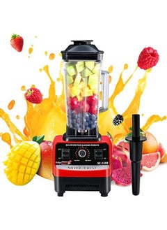 SILVER CREST High Speed Countertop Blender With Pure Copper Motor, 6 Sharp Stainless Steel Blades 2L Red  - Image 1