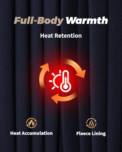 WEERTI Thermal Underwear for Men Long Johns with Fleece Lined Base Layer Men Cold Weather Top Bottom Navy - Image 3