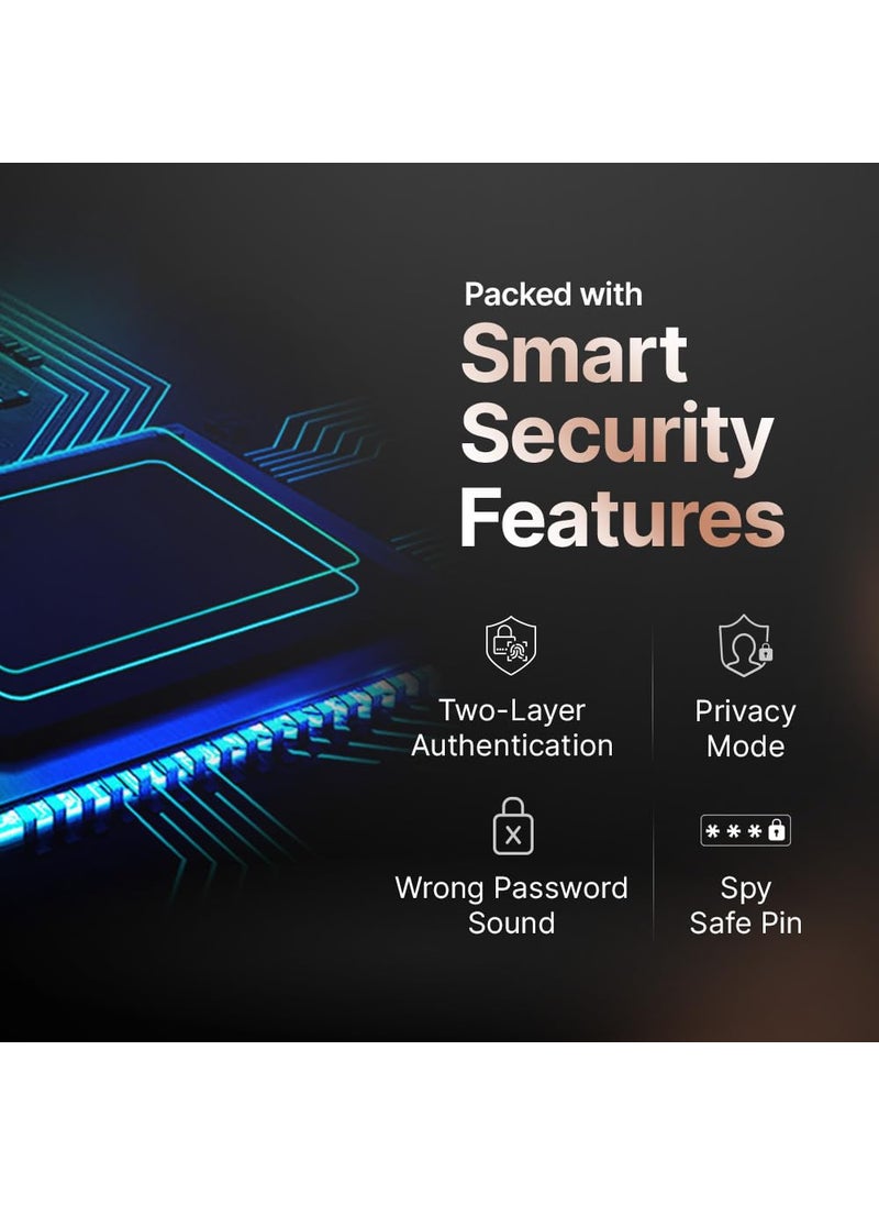 Qubo - QUBO Smart Door Lock Ultra from Hero Group 6Way Unlocking 5 Bolts Fingerprint Remote Unlocking via OTP PIN Access Card Mobile App Mechanical Key 2 Years Brand Warranty Copper - Image 1