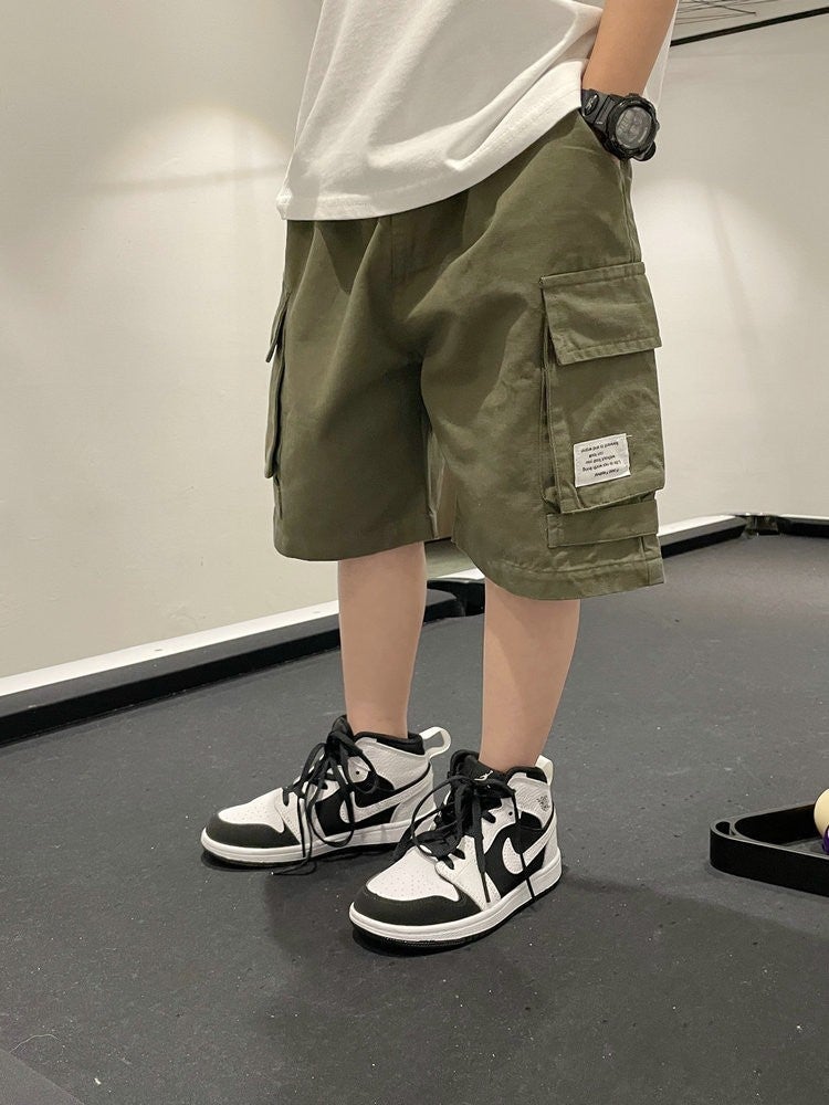 2023 Korean Style Boys' Fried Street Fifth Pants Boys' Workwear Children'S Loose All-Match Western Style Casual Pants Summer Wear - Image 2