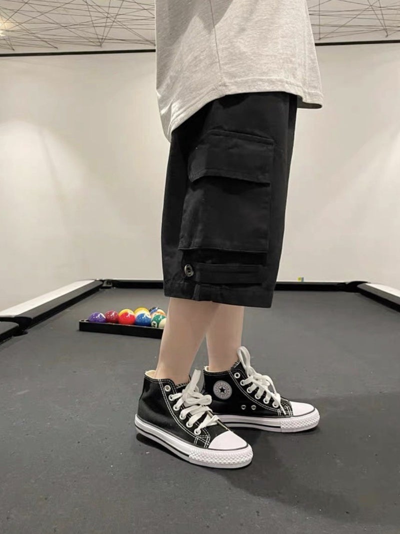2023 Korean Style Boys' Fried Street Fifth Pants Boys' Workwear Children'S Loose All-Match Western Style Casual Pants Summer Wear - Image 5