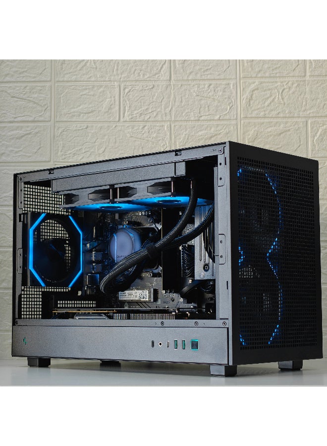 Mostech General Trading LLC GAMING PC RYZEN 5 7500F upto 5.0Ghz | RTX 5060 8GB GDDR7 | SSD 1TB NVMe M.2 | RAM 16GB DDR5 6000MHZ | CPU LIQUID COOLER 360MM | WIN 11 PRO BLACK - Image 5