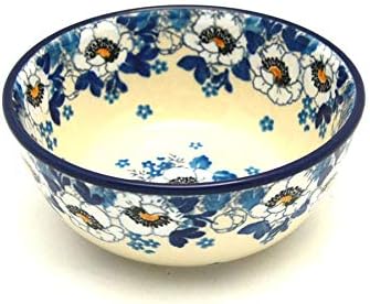 Polish Pottery Gallery Polish Pottery Bowl  Ice CreamDessert  White Poppy - Image 1
