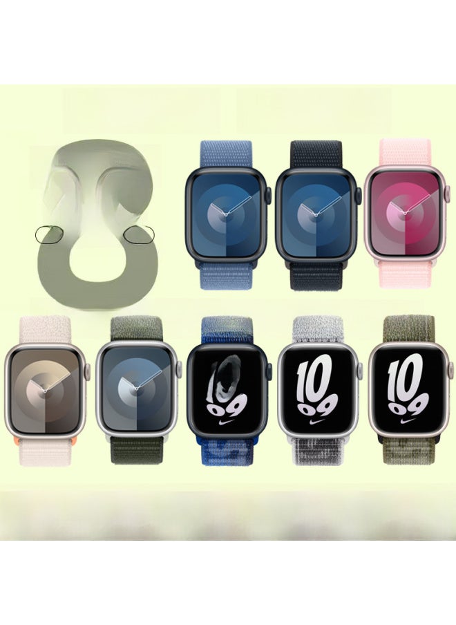 Generic For Apple Watch Strap Velcro Iwatch For Apple Nylon Loop Watch Strap S10-Color:Sea Salt Color 46#-Specifications:38/40/41/10 Generation 42  - Image 2